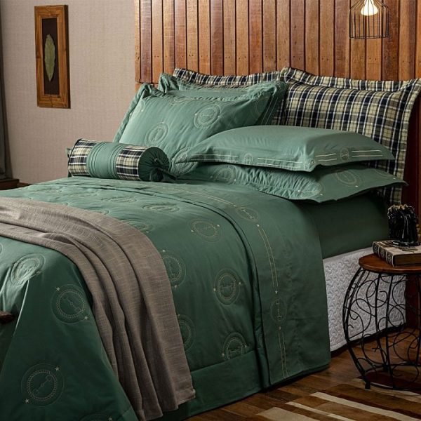 Green Jockey bed cover